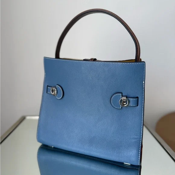 Tory Burch Blue Satchel Bag - Picture 4 of 11